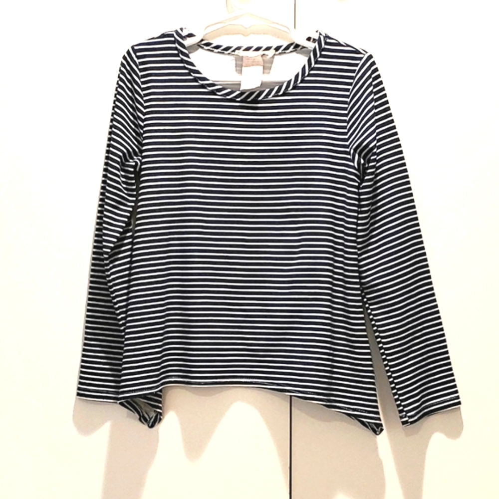 Btween long sleeve stripe girl top, size 6x